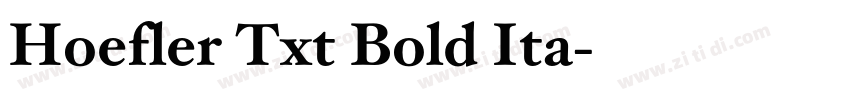 Hoefler Txt Bold Ita字体转换